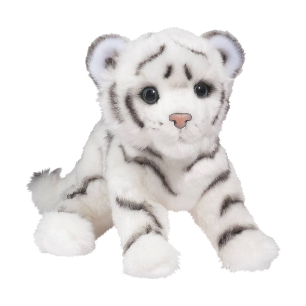 Douglas Cuddle Toys - Silky The White Tiger Cub-Mountain Baby